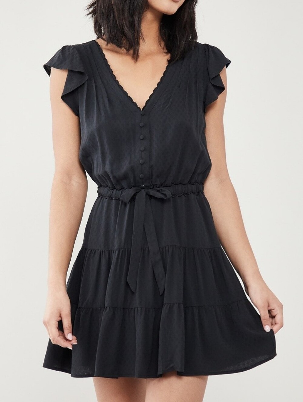 PAIGE Rosalee Tiered Mini Dress